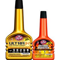 Octane Booster Stp Aditivo Gasolina + Ultra 5x1 Limpeza Stp Cuidado Completo Sistema De Combustivel