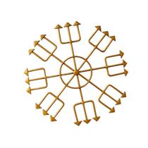 Octógono Exu 30cm Dourado