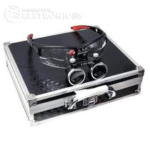 Óculo Lupa Cabeça BINOCULAR Com fotoforo Óculos Dentista 3,5x 420 Luz LED LGX137