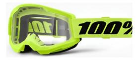 Óculos 100% Strata 2 2021 Motocross Trilha Enduro Neon Yello