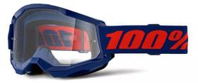 Óculos 100% Strata 2 Navy Transparente Motocross Off Road
