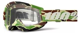 Óculos 100% Strata 2 War Camo Transparente Motocross Off Roa Óculos 100% Strata 2 War Camo Transparente Motocross Off Roa