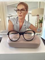 Óculos armação Ana Hickmann 60010 A01 redonda preta