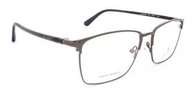 Óculos Armação Bulget Bg2056m 02a Retangular Metal Cinza
