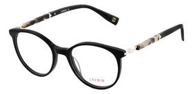 Óculos Armação Carmim Crm41595 C1 Feminino Redondo Preto