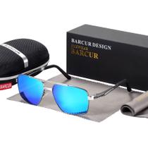 Óculos armação de metal estilo piloto polarizado espelho proteção uv400