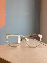 Óculos armação Furla 722V 09RM, nude e verde - Acetato Mazzucchelli Óculos armação Furla 722V 09RM, nude e verde - Acetato Mazzucchelli