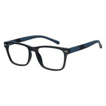 Óculos Armação Grau Masculino Quadrado Casual P.Azul Moderno 1277 - IZAKER