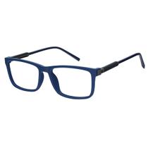 Óculos Armação Grau Masculino Quadrado Moderno Azul Izaker 1266