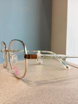 Óculos armação infantil metal redondo Lilica Ripilica modelo 222 na cor azul e dourado