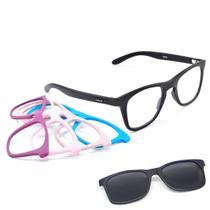 Oculos Armação Meninas Troca Frentes Smart Clip On 938 Kit1