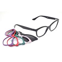 Oculos Armação Smart Frentes Coloridas Feminino Gatinha 937
