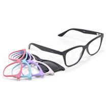 Oculos Armação Troca Frente Colorida Solar Smart 940 Kit6