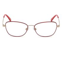 Óculos Armação Web We5295 32A Vermelho Metal Feminino Óculos Armação Web We5295 32A Vermelho Metal Feminino
