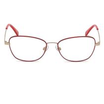 Óculos Armação Web We5295 32A Vermelho Metal Feminino Óculos Armação Web We5295 32A Vermelho Metal Feminino