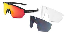 Óculos Atrio Sprinter Lite Kit 3 Lentes Black Red - Bi235