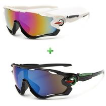 Óculos Bike Ciclismo Esportivo Corrida Uv400 Kit 2 Unidades