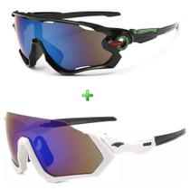 Óculos Bike Ciclismo Lentes Espelhadas Conjunto Com 2 Peças