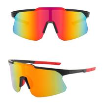 Óculos Bike Ciclismo Masculino Feminino Vermelho Uv + Case