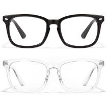 Óculos bloqueadores de luz azul Cyxus Square Frame, pacote com 2