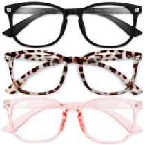 Óculos bloqueadores de luz azul Gaoye Stylish TR90 Frames, pacote com 3