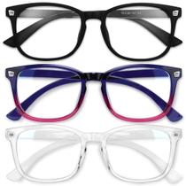 Óculos bloqueadores de luz azul Gaoye Stylish TR90 Frames, pacote com 3