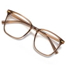 Óculos bloqueadores de luz azul MACJERO Oversized Square Brown