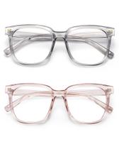 Óculos bloqueadores de luz azul PANNER, pacote com 2 unidades, quadrados grandes