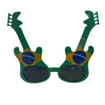 Óculos Brasil Torcedor Copa Do Mundo Modelo Bandeira Guitarra Kit 2 unids.