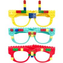 Óculos Building Bricks Hxezoc DIY 12 unidades para festa infantil