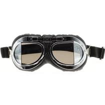 Óculos Capacete Aberto Moto Proteção Retro Vintage Cromado Lente Fumé - MilHawk