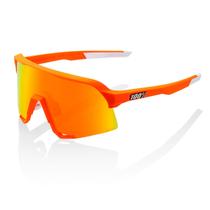 Óculos Ciclismo 100% S3 Soft Tact Neon Orange Hiper Red Multilayer Mirror Lens