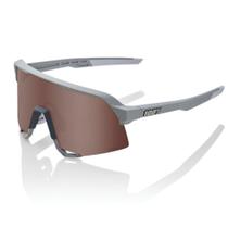 Óculos Ciclismo 100% S3 Soft Tact Stone Grey Hiper Crimson Silver Mirror Lens