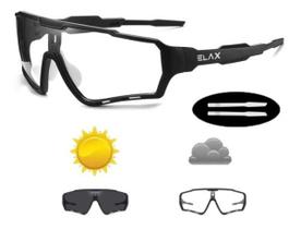 Óculos Ciclismo Fotocromático Proteção UV400 Preto Elax