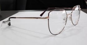 Oculos clin oval dourado