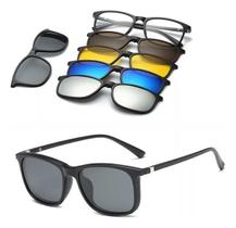 Óculos Clip On 5 Em 1 Polarizado Armação Grau UV400 MOD 2263