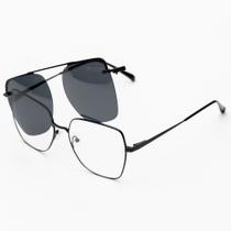 Óculos Clipon Sol Armação Feminina Grau Metal 2 em 1 - Bianca / Óculos Sunrise