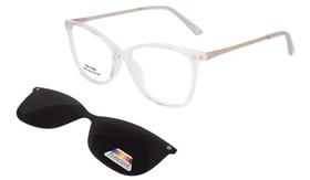 Óculos Clipon Sol Armação Feminino Quadrada 2 Em 1 Anitta