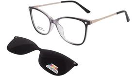 Óculos Clipon Sol Armação Feminino Quadrada 2 Em 1 Anitta