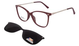 Óculos Clipon Sol Armação Feminino Quadrada 2 Em 1 Anitta