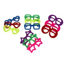 Óculos Colorido Sem Lente Carnaval Fantasia Festa Kit Com 10 Óculos Colorido Sem Lente Carnaval Fantasia Festa Kit Com 10