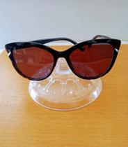Oculos com protecao uv 400 ref y202 lentes cinza Preto Gatinha