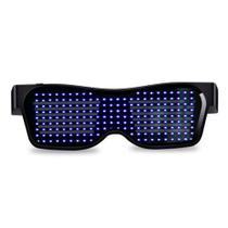 Óculos Com Visor Led Personalizável Via Aplicativo Bluetooth Cor Azul - Nectar Store