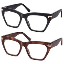 Óculos corretivos AMOMOMA AM6171 Cat Eye com filtro de luz azul