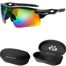 oculos Corrida Esportivo Bike Ciclismo Uv400 Protecao + Case presente vilão original lente espelhada branco acetato