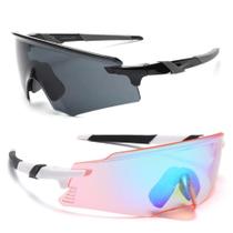 Óculos Corrida Runner Ciclismo MTB Beach Tennis UV400 Kit 2 Óculos Corrida Runner Ciclismo MTB Beach Tennis UV400 Kit 2