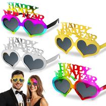 Óculos de Ano Novo TURNMEON - 12 Pares com Glitter em Formato de Coração Óculos de Ano Novo TURNMEON - 12 Pares com Glitter em Formato de Coração