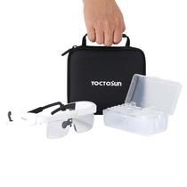 Óculos de aumento YOCTOSUN, faixa de cabeça com 3 luzes LED e 5 lentes
