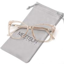 Óculos de bloqueio de luz azul MEETSUN para mulheres com moldura marrom