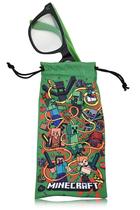 Óculos de bloqueio de luz azul Minecraft com bolsa (verde/preto) Óculos de bloqueio de luz azul Minecraft com bolsa (verde/preto)